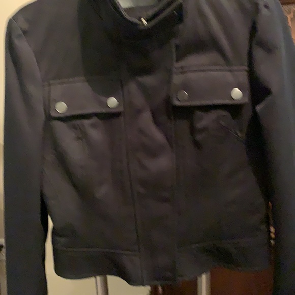 Hugo Boss, moto style, black cropped jacket, size medium - Picture 2 of 11